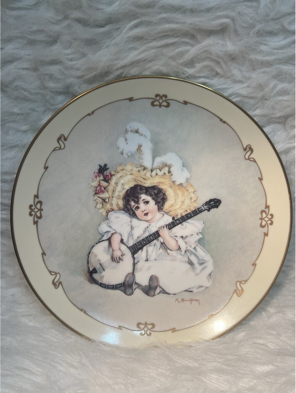 1990 Hamilton Collection Susanna Plate, Maud Humphrey Bogart, Little Ladies